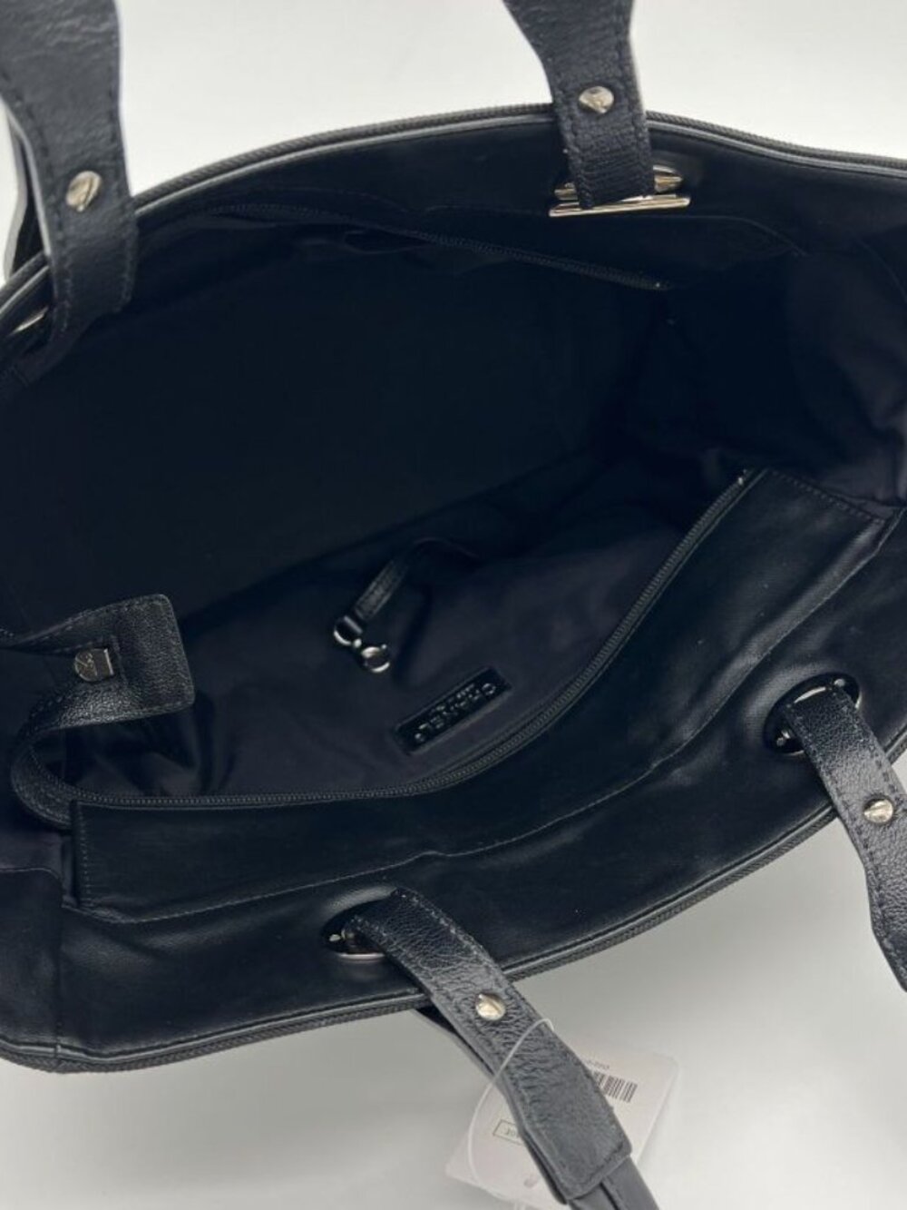 Chanel Paris Biarritz Tote MM 2-Way Nylon Leather Black Silver - Picture 13 of 15